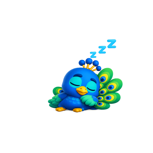Mayu the peacock napping